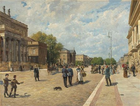 Otto Gunther-Naumburg : Unter den Linden, Berlin. 1888/89