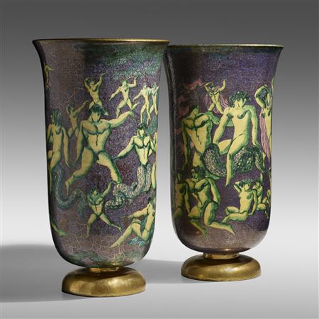 Jean Mayodon : Monumental vases, set of two