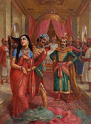 Raja Ravi Varma : Draupadi Vastraharan