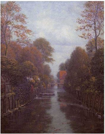 Paul Buchholz : Herbstlicher Blick auf einen Kanal