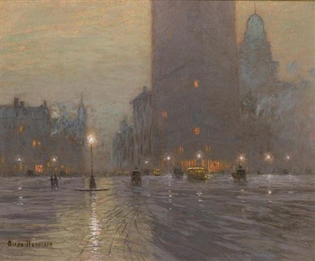 Birge (Lovell Birge) Harrison : Madison Square Looking Toward the Flatiron Building