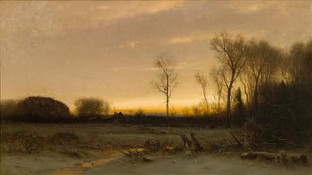 Carleton (J Carleton) Wiggins : Landscape at Twilight