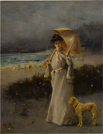 Alfred George Stevens : Femme au parasol