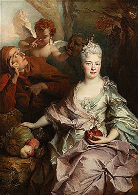 Nicolas de Largilliere : Portrait of a lady as Pomona, traditionally identified as the Marquise de Parabère