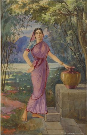 Sawalaram Laxman Haldankar : Untitled (Lady in a Garden)