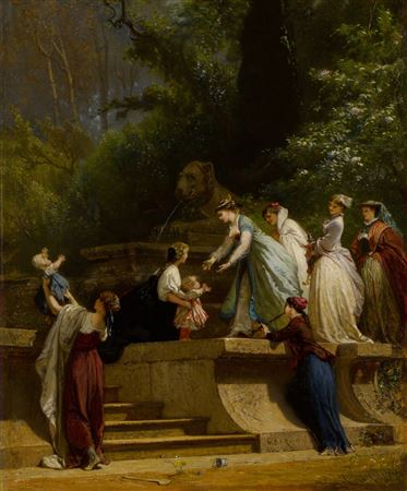 Henri Charles Antoine Baron : Dans le jardin