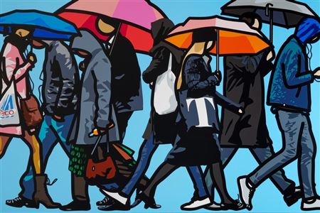 Julian Opie : Walking in London in the rain