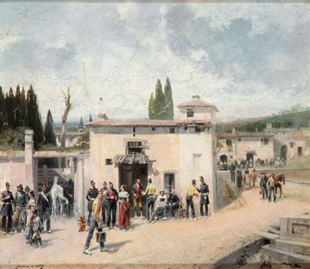 Marcelino Unceta Y Lopez : Village Scene