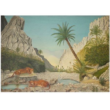 Helene Marie Marguerite Perdriat : TIGERS AT REST IN THE EL KANTARA VALLEY