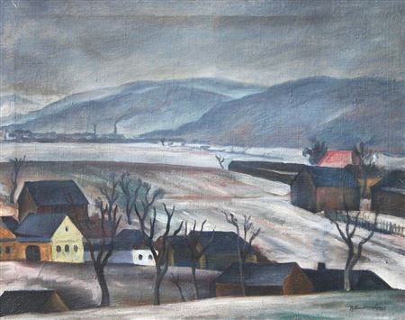 Bedrich Mudroch : Winter landscape