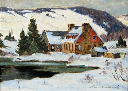 Thomas Hilton Garside : Old Farmstead on the Murray River, Quebec