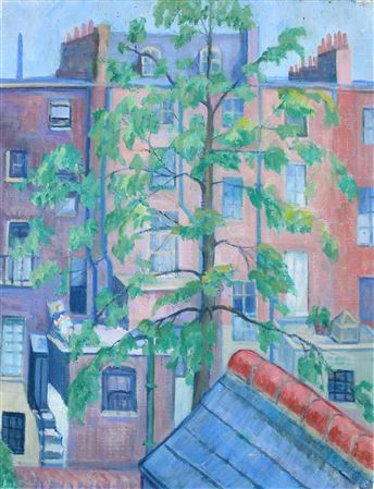 Stanislawa De Karlowska : View of the backs of houses, Percy Street