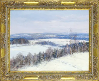 Frantisek Kavan : Winter mood from the clearing