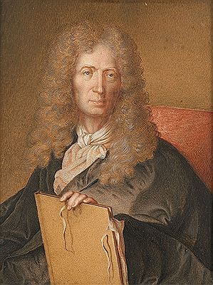 Jacques Antoine Arlaud : Portrait of Pierre Mignard, after Hyacinthe Rigaud