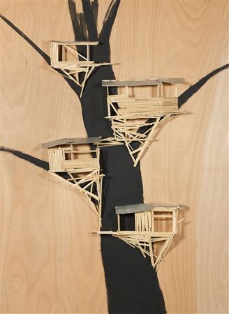 Tadashi Kawamata : Tree hut plan, Group 5 - 2011