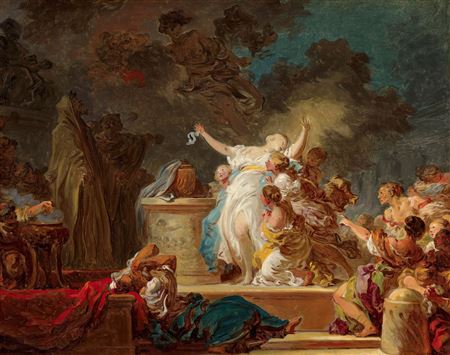 Jean-Honore Fragonard : An ancient sacrifice, known as The Sacrifice to the Minotaur