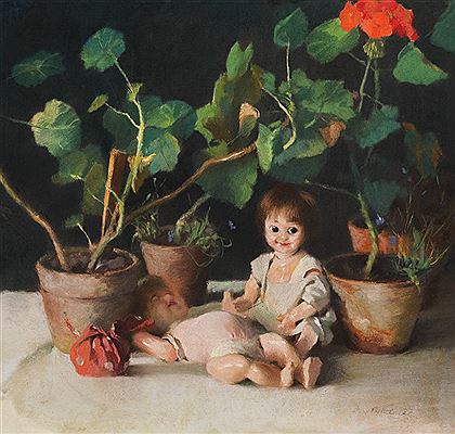 Gyula Balint : Geraniums and Dolls