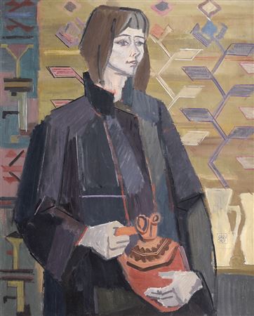 Gheorge (Gheorghe) Saru : Young Girl in Chamber from Oltenia [1967]