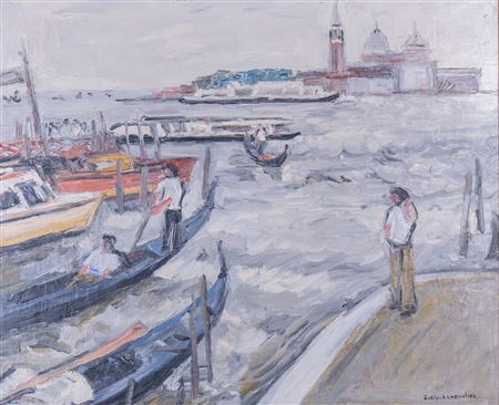 Evelyne Chevalier : Vue de Venise, San Giorgio Majore.