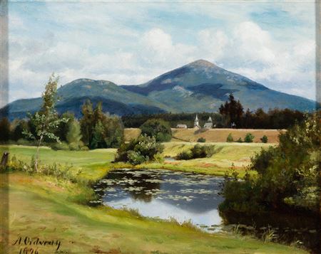 Alfred Ordway : View of Jackson NH and Mt. Kearsarge, 1876