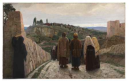 Vassili Dmitrievich Polenov : 'There were also women looking from afar off', 1908