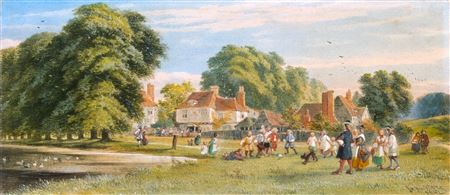 John Edmund Buckley : Football on the Village Green