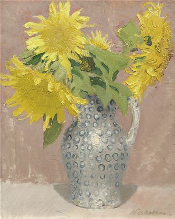 William (Sir William) Nicholson : Sunflowers