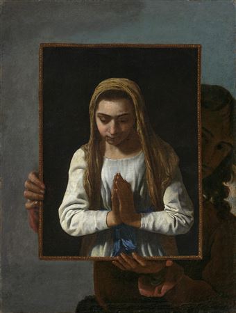 Michiel Sweerts : A portrait of the artist (?), presenting the Virgin in Prayer