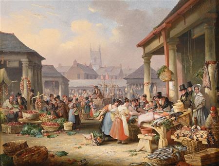 Nicholas Condy : FIGURES IN A MARKET (TRADITIONALLY IDENTIFIED AS BOROUGH MARKET)