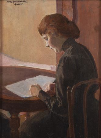 Jerzy Karszniewicz : Reading woman