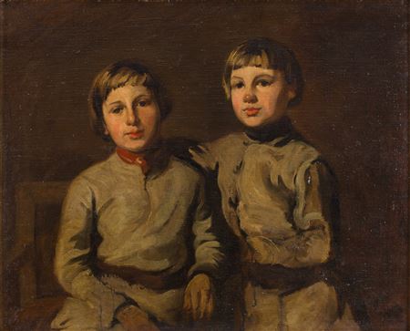 Piotr Michalowski : Portrait of Jozef and Roman Michalowski, the artist's nephews, 1850