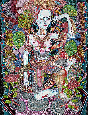 Del Kathryn Barton : OF PINK PLANETS, 2014