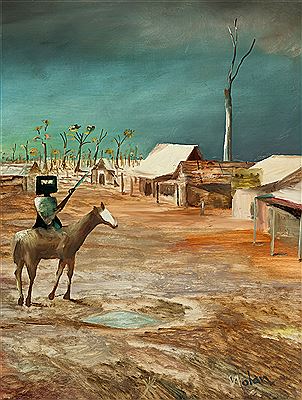 Sidney Robert Nolan : EARLY MORNING TOWNSHIP, 1955