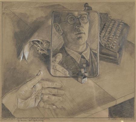 Jakob Albert Welti : Still life - self-portrait