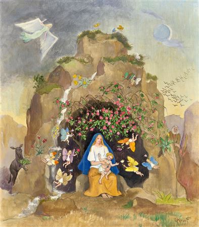 Ernst Konrad Theophil Kreidolf : 'Miracle of the Madonna on the Flight into Egypt'.