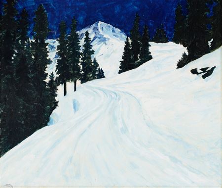 Hans Franta : On the way to St. Cristoph (Vorarlberg)