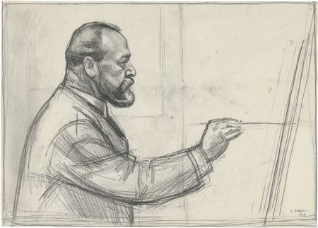 Georges Darel : Ferdinand Hodler at the easel