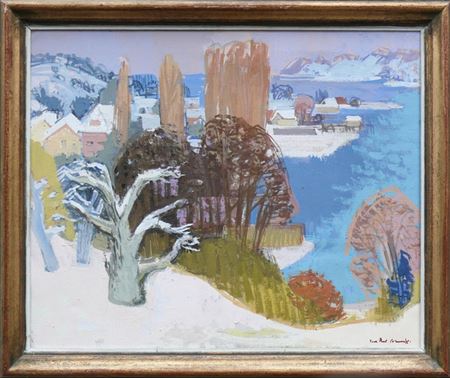 Jean Paul Schmitz : 'Winterlandschaft am Bodensee'