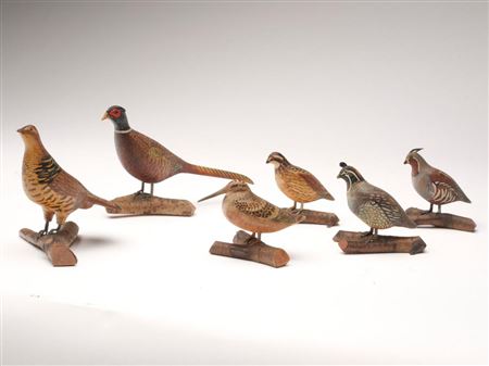 James Joseph Ahearn : Six miniature gamebirds