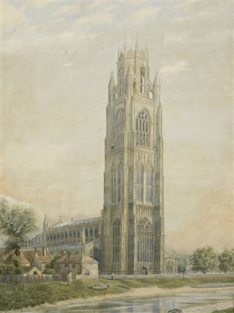 William Bartol Thomas : Boston Stump from the River