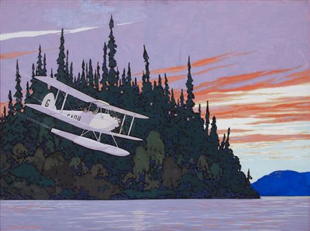 Frank (Franz) Hans Johnston : Float Plane Coming in for a Landing