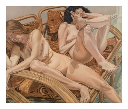 Philip Pearlstein : Two Models in Bamboo Chairs, 1981