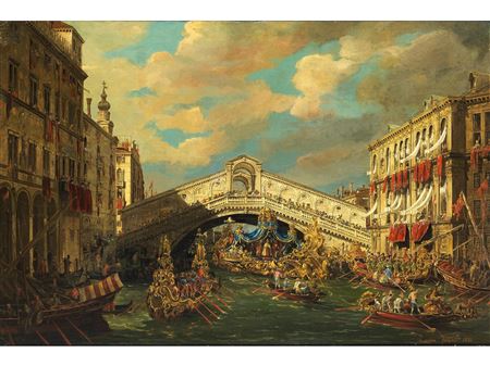 Francesco Zanin : FESTIVAL REGATTA EVENT AT THE RIALTOB BRIDGE IN VENICE