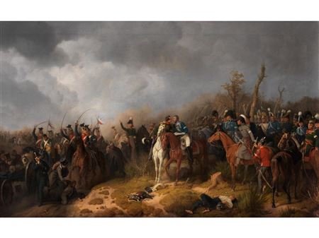 Peter Hess : RUSSIAN GENERAL COUNT OZAROWSKI AND BAVARIAN FIELD MARSHAL PRINCE WREDE CONGRATULATE EACH OTHER ON A SUCCESSFUL ATTACK ON MARCH 23, 1814