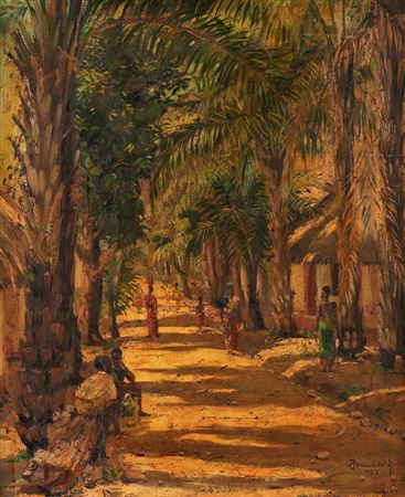 Jean Mulders : Sunny African Village Street