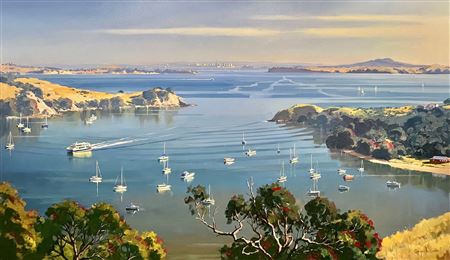 Simon Williams : Looking down on Matiatia, Waiheke