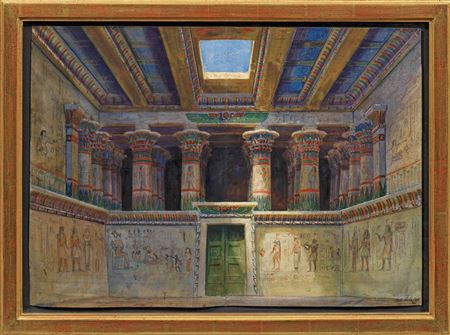 Albert Holz : View of an Egyptian temple