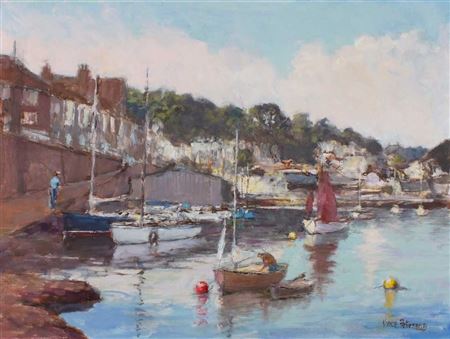 Vince Peterson : OLD NEWLYN HARBOUR - PREPARING TO SAIL