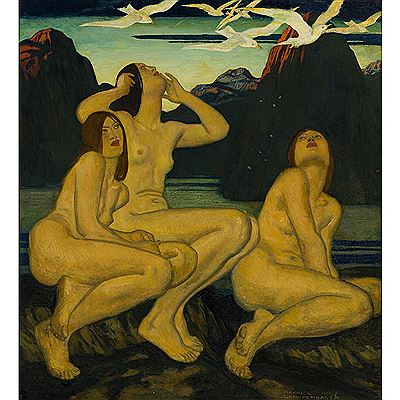 Maurice William Greiffenhagen : THE THREE SIRENS, 1927