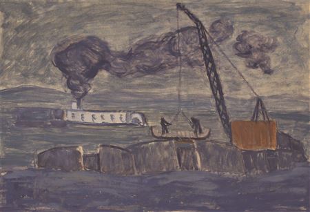 Albert Clarence Runquist : ''Steamboat and Dredge''